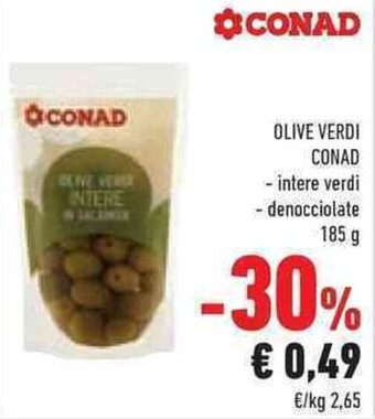 Conad OLIVE VERDI CONAD 185 g offerta