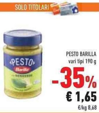 Conad PESTO BARILLA vari tipi 190 g offerta
