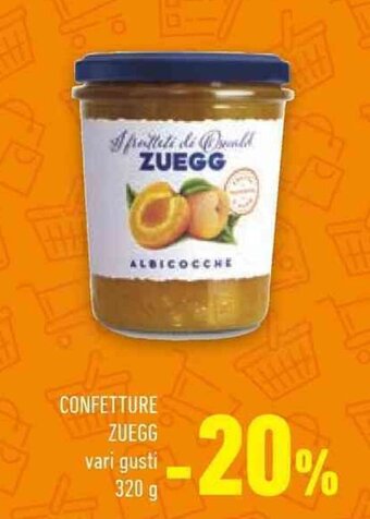 Conad CONFETTURE ZUEGG vari gusti 320 g offerta