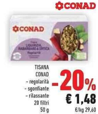 Conad TISANA CONAD 20 Filtri 50 g offerta