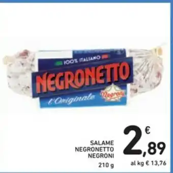 Spazio Conad Negroni Negronetto Salame 210g offerta