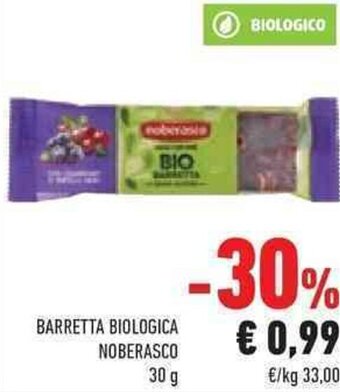 Conad BARRETTA BIOLOGICA NOBERASCO 30 g offerta