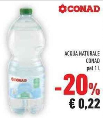 Conad ACQUA NATURALE CONAD pet 1l offerta