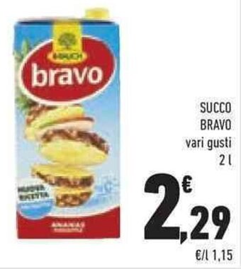 Conad SUCCO BRAVO vari gusti 2 l offerta
