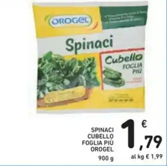 Orogel Spinaci Cubello Foglia Più 900g