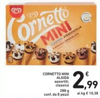 Spazio Conad Algida Cornetto Mini 8 pezzi 288g offerta