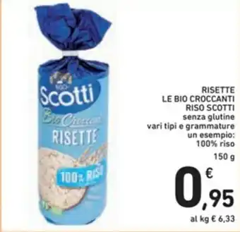 Spazio Conad Scotti Le Bio Croccanti Riso Risette 150g offerta