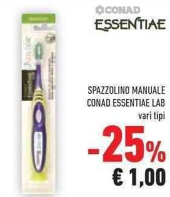 Conad SPAZZOLINO MANUALE CONAD ESSENTIAE LAB vari tipi offerta