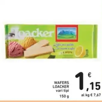 Spazio Conad Loacker Wafers 150g offerta