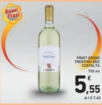 Costalta Pinot Grigio Trentino Doc 750ml