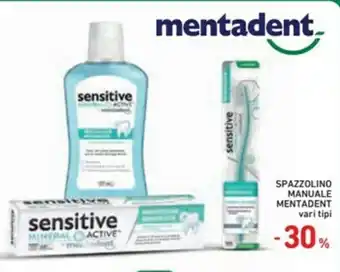Spazio Conad -30% Mentadent Manuale Spazzolino offerta