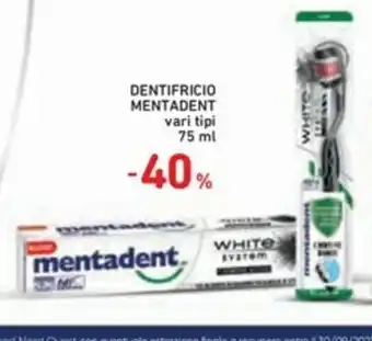 Spazio Conad -40% Mentadent Dentifricio 75ml offerta