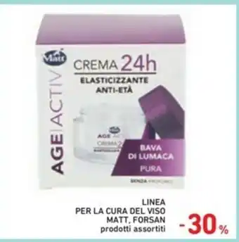Spazio Conad -30% Linea Per La Cura del Viso Matt, Forsan offerta