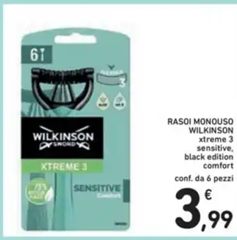 Spazio Conad Wilkinson Rasoi Monouso 6 pezzi offerta