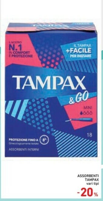 Spazio Conad -20% Tampax Assorbenti offerta
