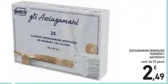 Spazio Conad Tenderly Asciugamani Monouso 25 pezzi offerta
