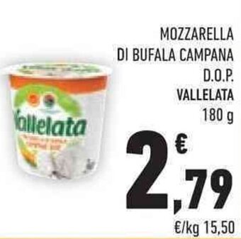 Conad MOZZARELLA DI BUFALA CAMPANA D.O.P. VALLELATA 180 g offerta