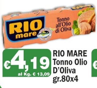 Primo Prezzo RIO MARE Tonno Olio D'Oliva gr.80x4 offerta