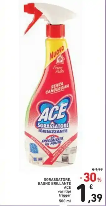Spazio Conad Ace Sgrassatore Bagno Brillante 500ml offerta