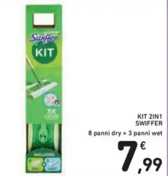 Swiffer Kit 2in1 8 panni dry + 3 panni wet