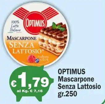 OPTIMUS Mascarpone Senza Lattosio gr.250