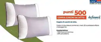 defonseca COPPIA CUSCINI DA LETTO