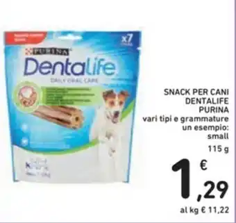 Spazio Conad Purina Dentalife Snack per Cani 115g offerta