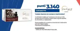 BigMat EATALY COFANETTO "CORSO PRATICO DI CUCINA O PASTICCERIA" offerta
