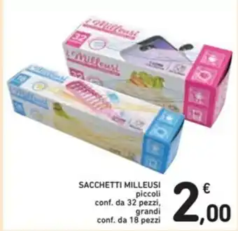 Spazio Conad Milleusi Sacchetti 32 pezzi, 18 pezzi offerta