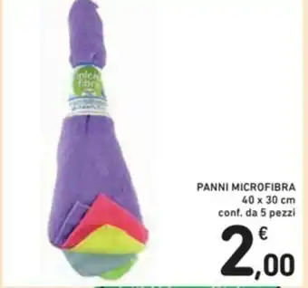 Spazio Conad Panni Microfibra 40x30cm 5 pezzi offerta