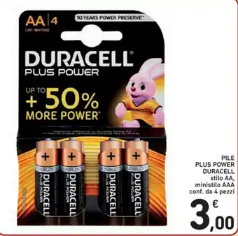Spazio Conad Duracell Plus Power Pile 4 pezzi offerta