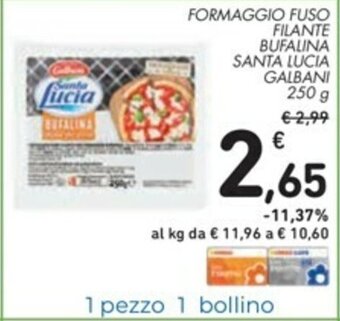 Spazio Conad Galbani Santa Lucia Formaggio Fuso Filante Bufalina 250g offerta