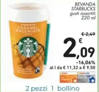 Spazio Conad Starbucks Bevanda 220ml offerta