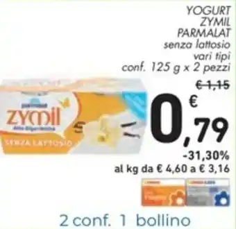 Spazio Conad Parmalat Zymil Yogurt 125g x 2 pezzi offerta