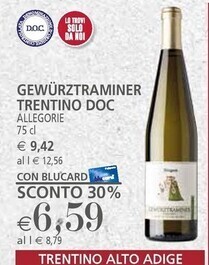 Il Gigante Allegorie gewurztraminer trentino doc offerta