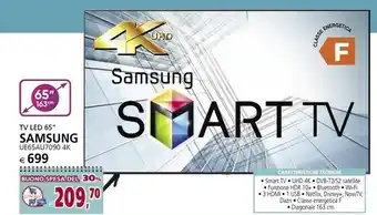 Il Gigante Samsung tv led 65 ue65au7090 offerta