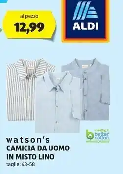 ALDI Watson's camicia da uomo in misto lino offerta