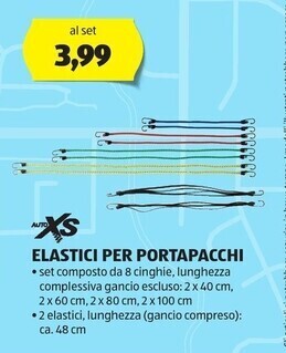 ALDI Auto xs elastici per portapacchi offerta