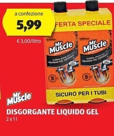 ALDI Mr muscle disgorgante liquido gel offerta