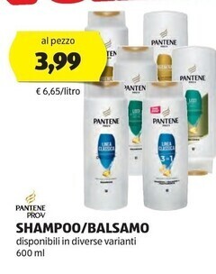 ALDI Pantene shampoo/balsamo offerta