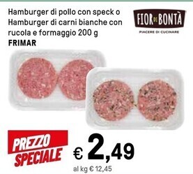 Iper La Grande Frimar hamburger di pollo con speck offerta