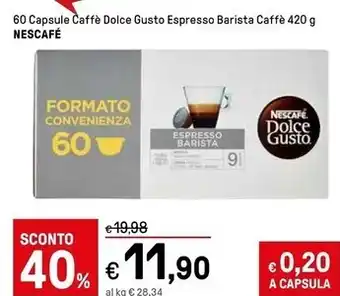 Iper La Grande Nescafé capsule caffè dolce gusto espresso barista caffè offerta