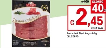 Iper La Grande Del zoppo bresaola di black angus offerta