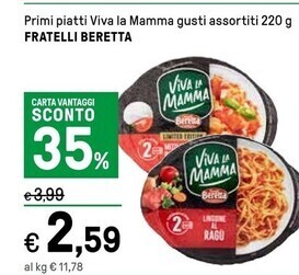 Iper La Grande Beretta primi piatti viva la mamma offerta