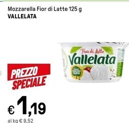 Iper La Grande Vallelata mozzarella fior di latte offerta