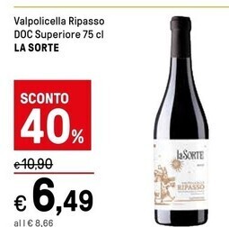 Iper La Grande La sorte valpolicella ripasso doc superiore offerta