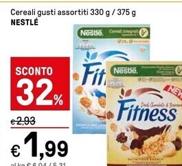 Iper La Grande Nestlè cereali fitness offerta
