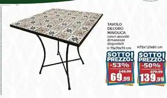 Happy Casa Tavolo decoro maiolica offerta