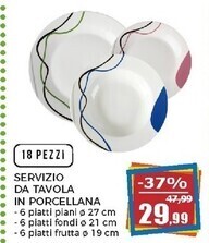 Servizio da tavola in porcellana