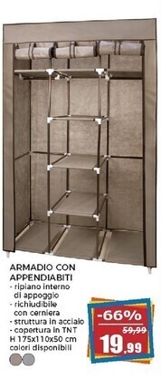 Happy Casa Armadio con appendiabiti offerta
